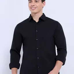 Park Avenue Cutaway Collar Slim Fit Long Sleeves Casual Shirt-image-95