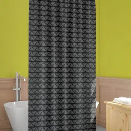 ArtzFolio Black & Grey Printed Waterproof Shower Curtain-picture-21