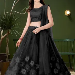 F Plus Fashion Pink Net Lehenga Choli-picture-17
