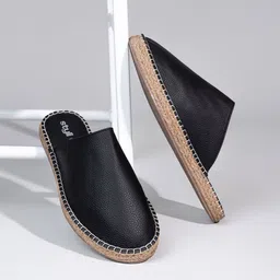 Styli Men Faux Leather Espadrilles Mules-11