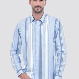Numero Uno Men Button-Down Collar Vertical Striped Cotton Casual Shirt-picture-18