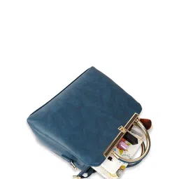 GRAADA Solid Structured Satchel Handbag image 4
