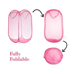 Kuber Industries Pink Laundry Bag With Handle image 3
