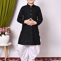 BAESD Boys Embroidered Regular Sequinned Kurta with Patiala-53