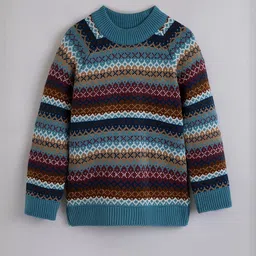 Hopscotch Kids Boys Muticolor Striped Pullover-picture-19
