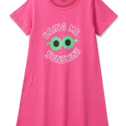 Luke & Lilly Girls Graphic Printed T-shirt Knee Length Dress-image-91