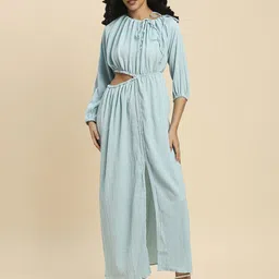 15 BUTTONS Crepe Maxi Dress-image-84