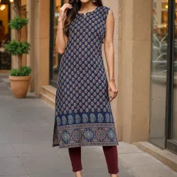 SZN Women Floral Printed Sleeveless Kurta-picture-47