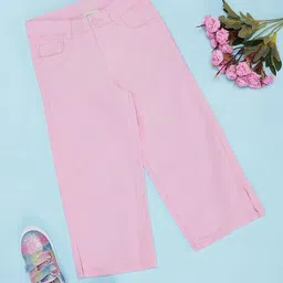 Pantaloons Junior Girls Solid Flared Trousers-picture-13