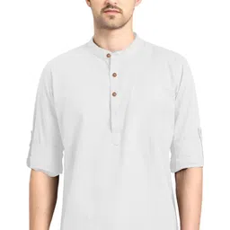 Yugnik Men Cotton Band Collar Kurta-picture-44