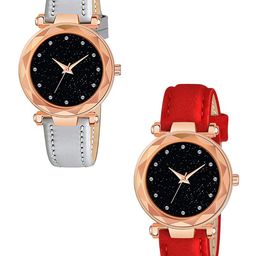 Gopal Shopcart Unisex Pack of 2 Embellished Regular Analogue Watches-GR379RG 12D-image-42