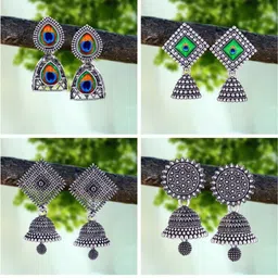 DIVASTRI Silver-Plated Alloy Earrings-76