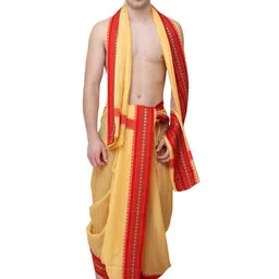 Exotic India Men Printed Dhoti-image-17
