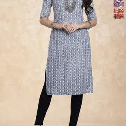 Anouk Rustic Women Pack Of-3 Ethnic Motifs Printed Crepe Kurta-image-58
