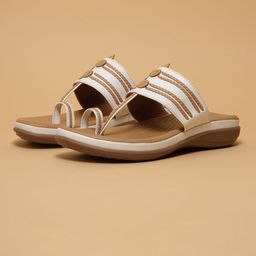 ERIDANI Women Ethnic One Toe Flats-picture-49