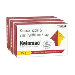 Torque Set Of 3 Ketomac Bathing Anti Fungal Soap For Healthy & Glowing Skin - 75 g Each-12