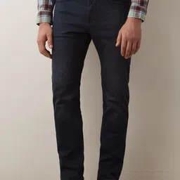 SELECTED Men Straight Fit Low Distress Stretchable Jeans-image-27