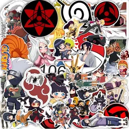 CVANU 82-Pcs Red & Black Printed Self Adhesive Laptop Stickers-picture-17