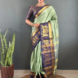LeeliPeeri Designer Woven Design Zari Saree-27