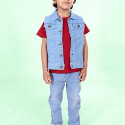 KiddoPanti Boys T-shirt With Trousers & Jacket-image-38