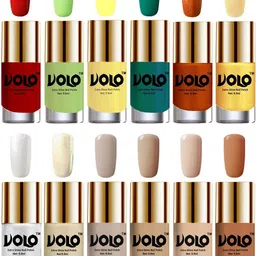 VOLO Set Of 12 Luxury Super Shine Nail Polish - 10 ml Each-Combo-No-299-image-12