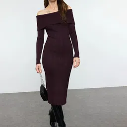 Trendyol Off-Shoulder Bodycon Dress-image-27