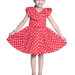 Wish little Girls Polka Dot Printed Fit & Flare Dress-image-78