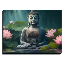 Chalk My Theme Blue & Green 1 Piece Wood Religious Wall Paintings-image-90