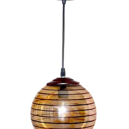 KINIS Modern and Unique Style Brown & Black Glass Quirky Ceiling Lamp-image-86
