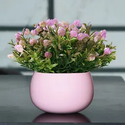 Decorcity Pink Metal Round Planter-picture-47