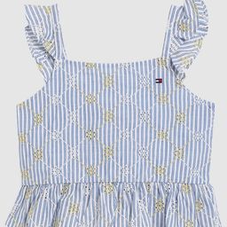 Tommy Hilfiger Girls Vertical Striped Square Neck Cotton Top-image-55