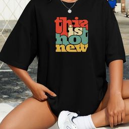 SZN Women Printed Round Neck Cotton Oversized T-shirt-picture-0