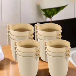 Kuber Industries Beige 12 Piece Multi-Functional Bathroom Mug- 1 ltr-14