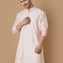 Melange by Lifestyle Men Geometric Embroidered Gotta Patti Anarkali Kurta-picture-53