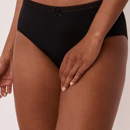 La Vie en Rose High-Rise Lace-Trim Bikini Briefs 20100247-00001-XS-image-81