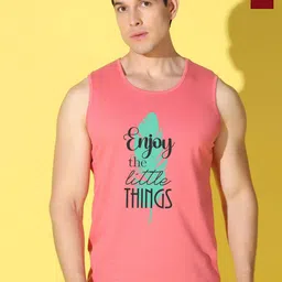 WOOSTRO Pack Of 2 Printed Combed Cotton Gym Vests VWS26(ENJOY PEACH)(RUN MAROON)-picture-12
