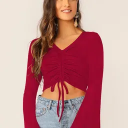 CORSICA Bell Sleeve Crop Top-52