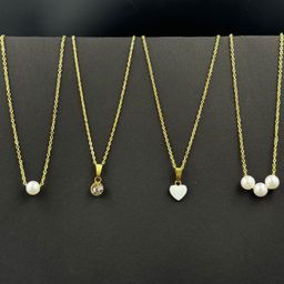 Boghra Sales Women Set Of 4 Gold-Plated Alloy Pearls Necklace-50