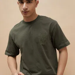 SmileyWorld Men Graphic Printed Round Neck Cotton Relaxed Fit T-shirt-image-72