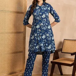 BAESD Printed Cotton Tunic With Trouser Co-Ords-picture-1