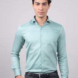 John Philips Men India Slim Spread Collar Solid Formal Shirt-image-87