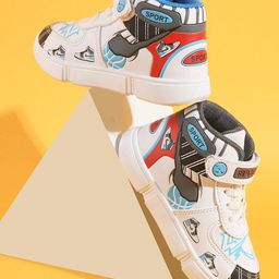 PU-PINE Boys Printed Round Toe Sneakers-image-10