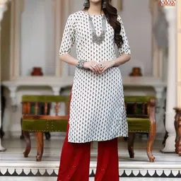 Moda Rapido Selection Of 2 Floral Printed Round Neck Straight Kurta-image-40