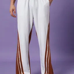 PockMAN Men Colorblocked Pure Cotton Relaxed-Fit Mid Track Pants-picture-37