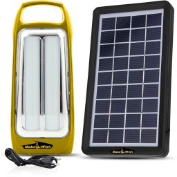 Rechargeable 2 Tube LED Lantern Lamp Home Emergency Light with Solar Panel 8 hrs Lantern Emergency Light-image-43