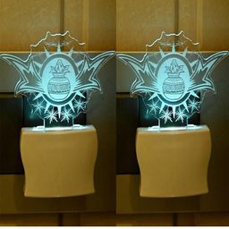 SOMIL White & Blue Printed Glass Abstract Shaped Shaped Wall Lamp-image-77