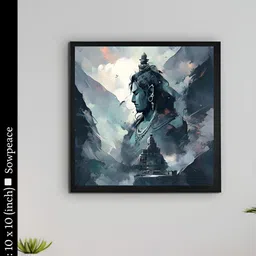 SOWPEACE Black & Grey 1 Piece Canvas Religious Wall Paintings-image-28