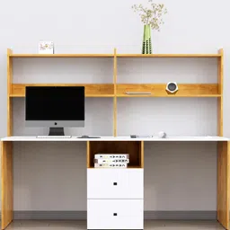 HEXA RED Beige Engineered Wood Study Table-picture-15