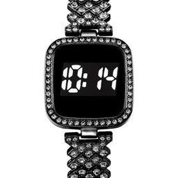 TARIDO Men Embellished Dial & Bracelet Style Straps Digital Watch TUCH_BLACK-SQ-10-12