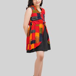 BEING NAUGHTY Girl's Colourblocked Printed Fit - Falre   Dress-picture-40